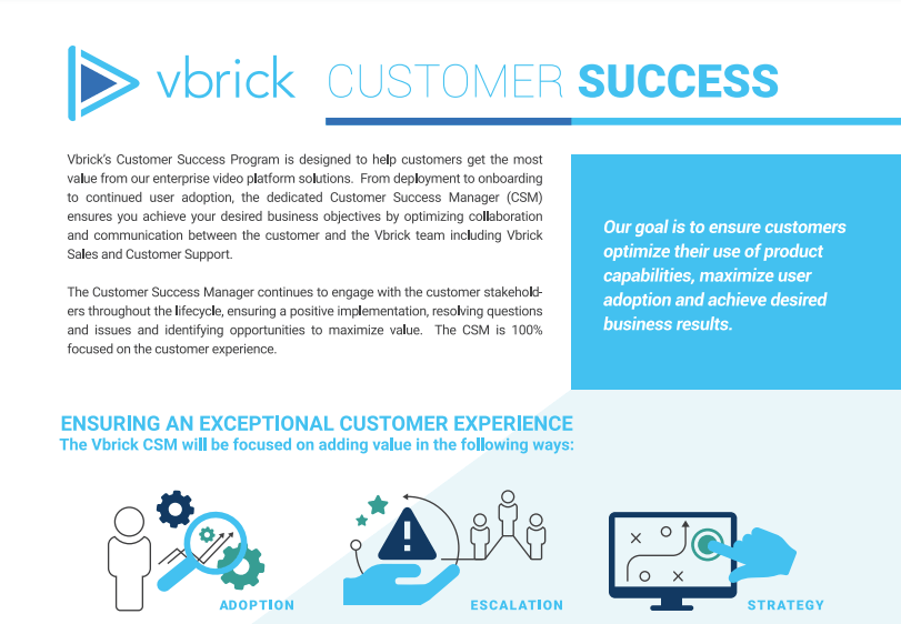 Customer Success Datasheet | Vbrick