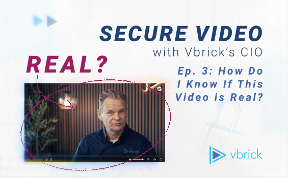 Vbrick CIO pictured in the Vbrick hq studio