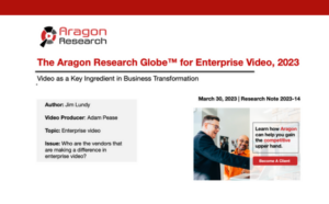 Aragon Research Globe for Enterprise Video 2023