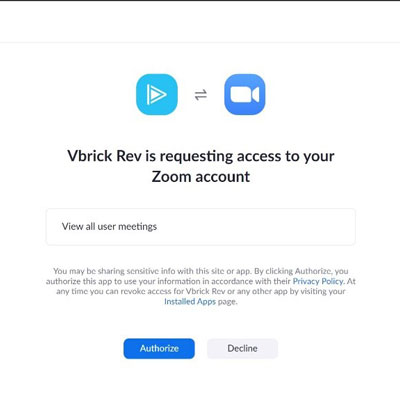 How to Quickly and Easily Connect Vbrick Rev with Zoom | Vbrick